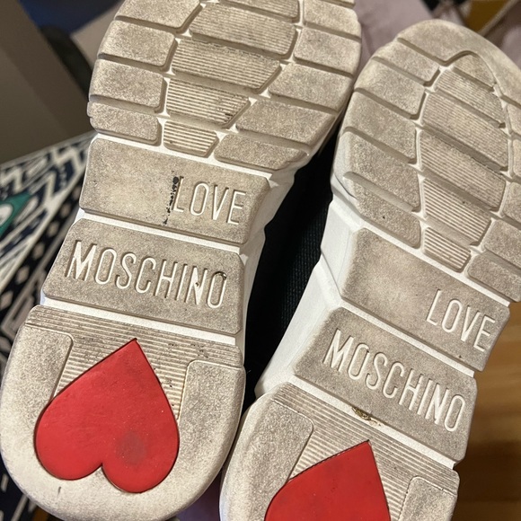 Love Moschino appliquéd leather and mesh sneakers size 41 - Picture 4 of 7